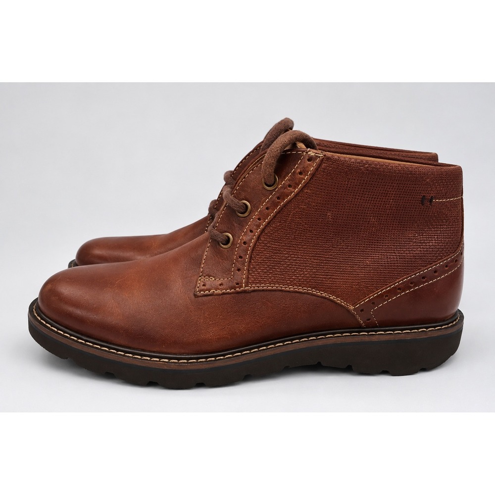 Nunn Bush Chukka Boots Mens 8.5 Brandy Leather Wingtip Gorpcore Streetwear NWT